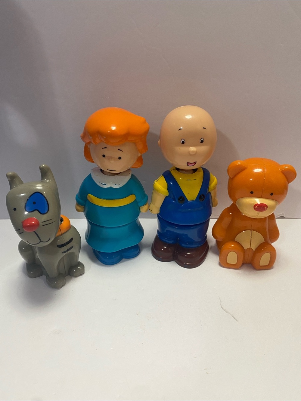 Vintage Caillou & Rex Figures – Large Plastic Toy Figures – PBS Kids Cartoon Col